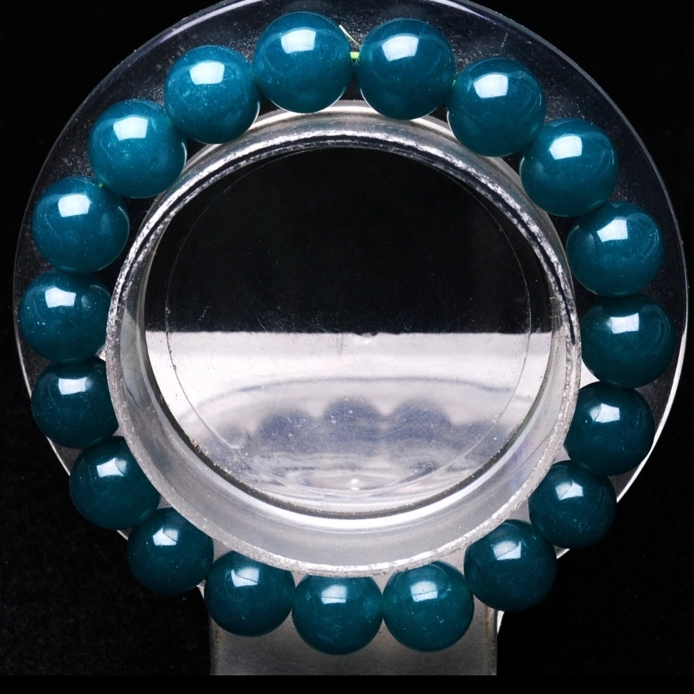 10.3mm Natural Turquoise Amazonite Gemstone Round Beads Bracelet